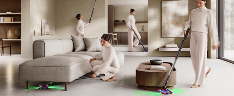 Dyson PencilVac Fluffycones Cordless Vacuum in Black