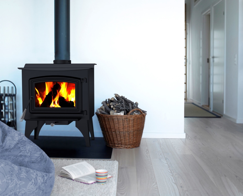 Pleasant Hearth 1200-sq ft Heating Area Firewood Stove at Lowes.com