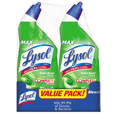 Lysol Power Toilet Bowl Cleaner Gel, For Cleaning and Disinfecting, Stain  Removal, 24oz 