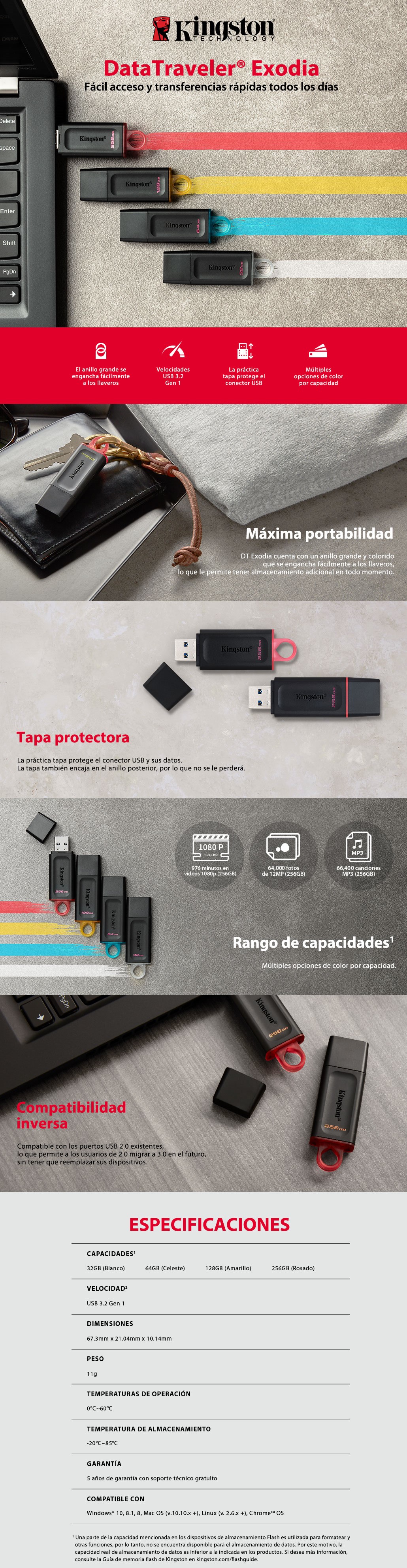 Kingston DataTraveler Exodia 64GB DTX/64GB