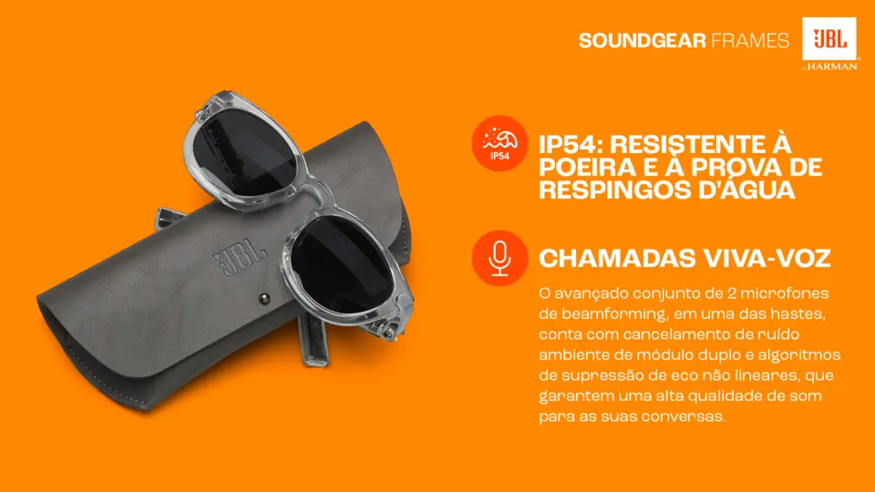 Óculos com som JBL Soundgear Frames Pérola, JBLSNDGEARFMSRPRL