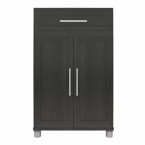 Ameriwood Home Amplus 35.67-in W x 76.65-in H Particleboard Graphite Freestanding Utility Storage Cabinet