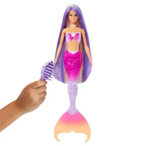 Barbie Muneca sirena cambio de color con delfin y accesorios Dreamtopia Toys R Us Espana