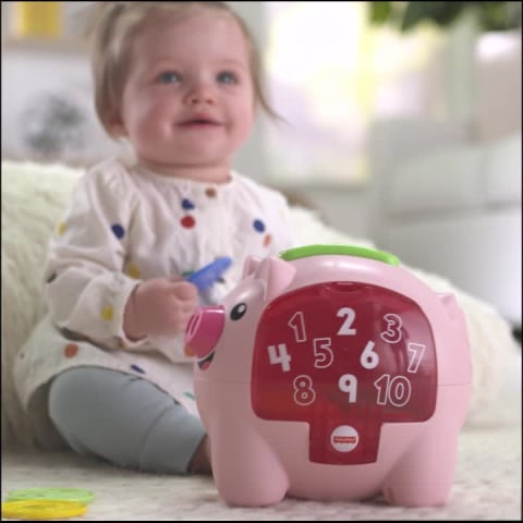  Fisher-Price Laugh & Learn Musical Toy Count & Rumble Piggy  Bank With Songs And Motion For Baby & Toddler Ages 6+ Months : Toys & Games