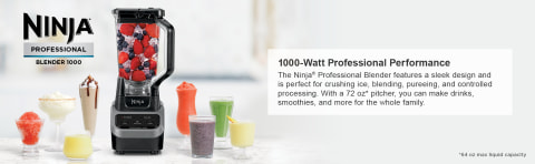Ninja Professional Blender, 72 Oz Countertop Blender with 1000-Watt B –  Homesmartcamera