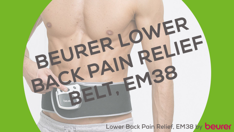 Beurer Lower Back Pain Support Belt, Pain Relief Utilizing 4 TENS