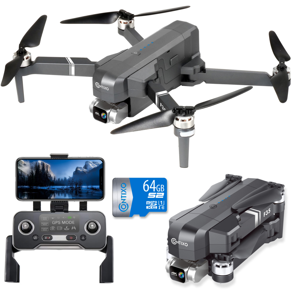 Contixo F30 4K UHD Drone for Adults with Wifi Camera GPS FPV Follow Me