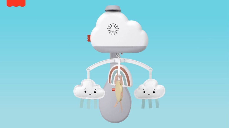 Fisher-Price Rainbow Showers Bassinet to Bedside Baby Sound