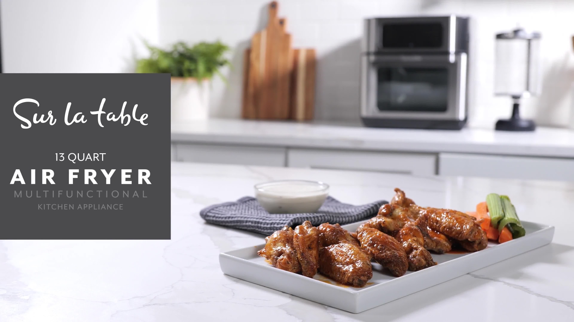 Sur La Table 13-Quart Multifunctional Air Fryer with Rotisserie, 7 in 1