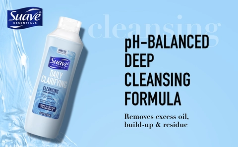 Suave Essentials Daily Clarifying Shampoo Deep Cleansing Moisturizing 22.5 fl oz Walmart