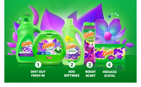 1 Dirst out fresh in 2 Add softness 3 Boost scent 4 Reduce static