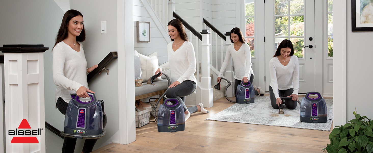 BISSELL SpotClean ProHeat Pet Purple Compact Carpet Cleaner