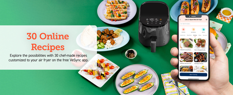 Cosori Mini Air Fryer 2.1 Qt, 4-in-1 Small Airfryer, Bake, Roast, Reheat,  Space-saving & Low-noise, Nonstick and Dishwasher Safe Basket, 30 In-App  Recipes, Sticker with 6 Reference Guides, Gray - Yahoo Shopping