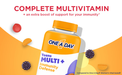 One A Day MULTI+ Teen Immunity Defense Gummy Multivitamin, 120