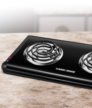 black and decker double burner hot plate