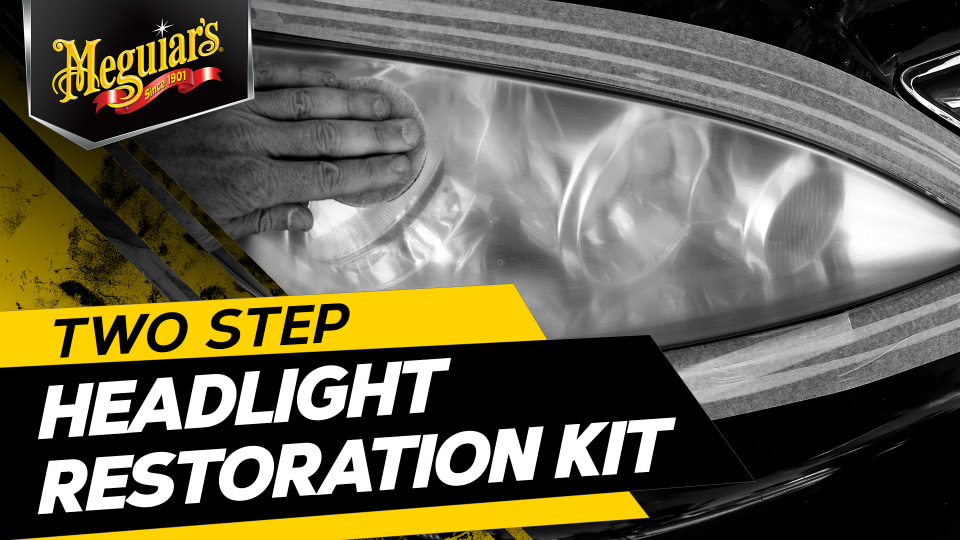 Just 2 steps! Step 1: CLEAN Step 2: COAT Meguiar's® Perfect Clarity Headlight  Restoration Kit makes restoring dull, yellowed & oxidized headlights, By Meguiar's