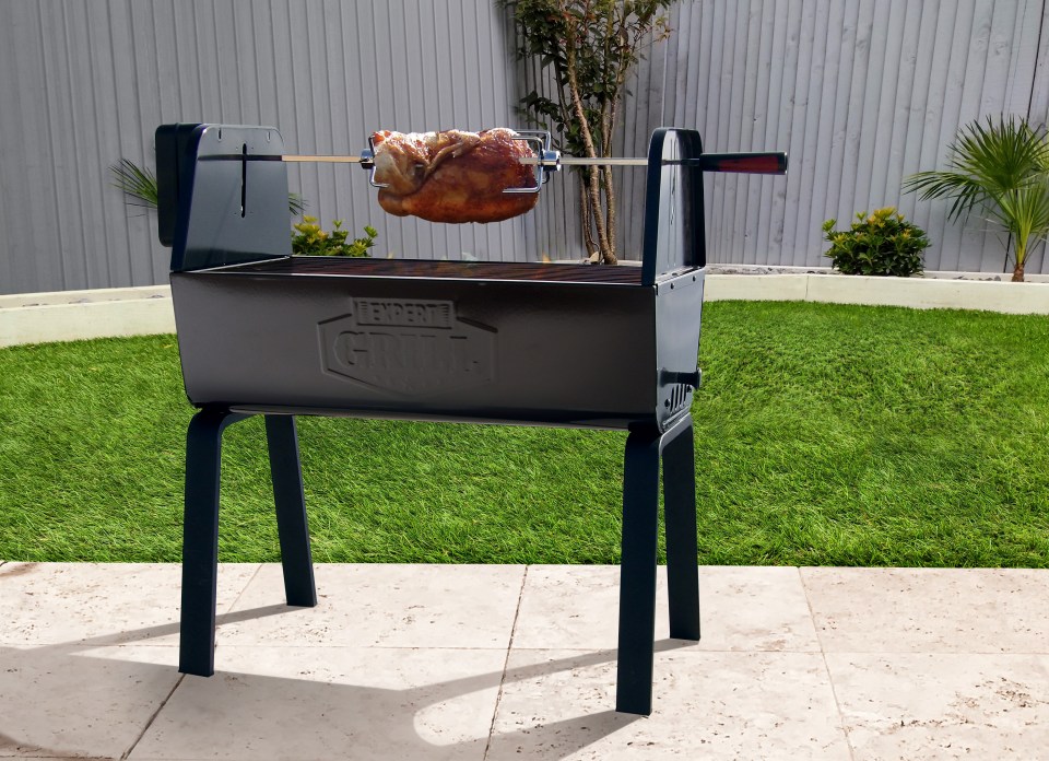 Expert Grill Charcoal Portable Rotisserie BBQ Grill
