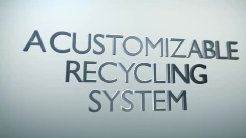 thumbnail video image 2 of Rubbermaid Commercial Configure Indoor Recycling Trash Can, 33 gal, Gray, Organic Waste, 2 of 3