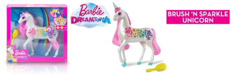 Barbie Dreamtopia Brush 'n Sparkle Unicorn with Lights