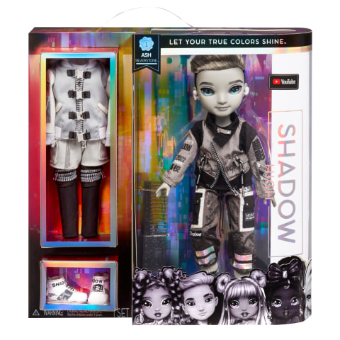 Shadow High Series 1 Ash Silverstone- Greyscale Boy Fashion Doll. 2 Silver  Designer Outfits to Mix & Match with Accessories, Great Gift for Kids 6-12  