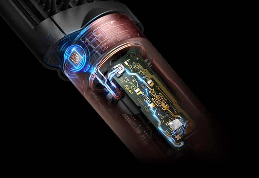 The Dyson Airwrap Co-anda2x multi-styler and dryer recognizes an RFID chip in an attachment.