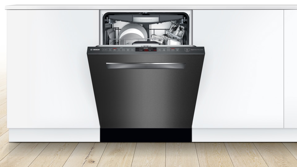 Bosch Built In Dishwasher 24 in Black Stainless steel SHPM78Z54N