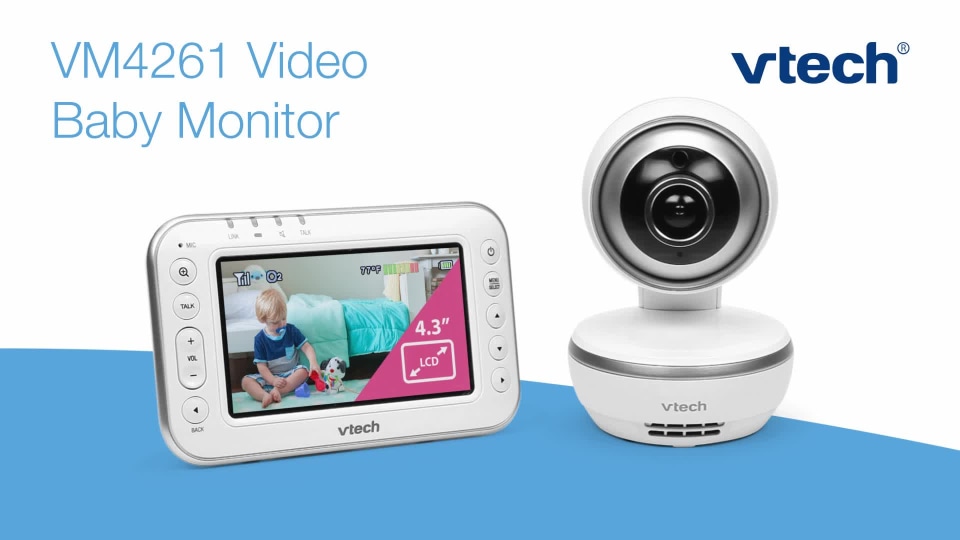 VTech VM4261, 4.3" Digital Video Baby Monitor with Pan & Tilt Camera, Wide-Angle Lens and Standard Lens, White - image 2 of 13