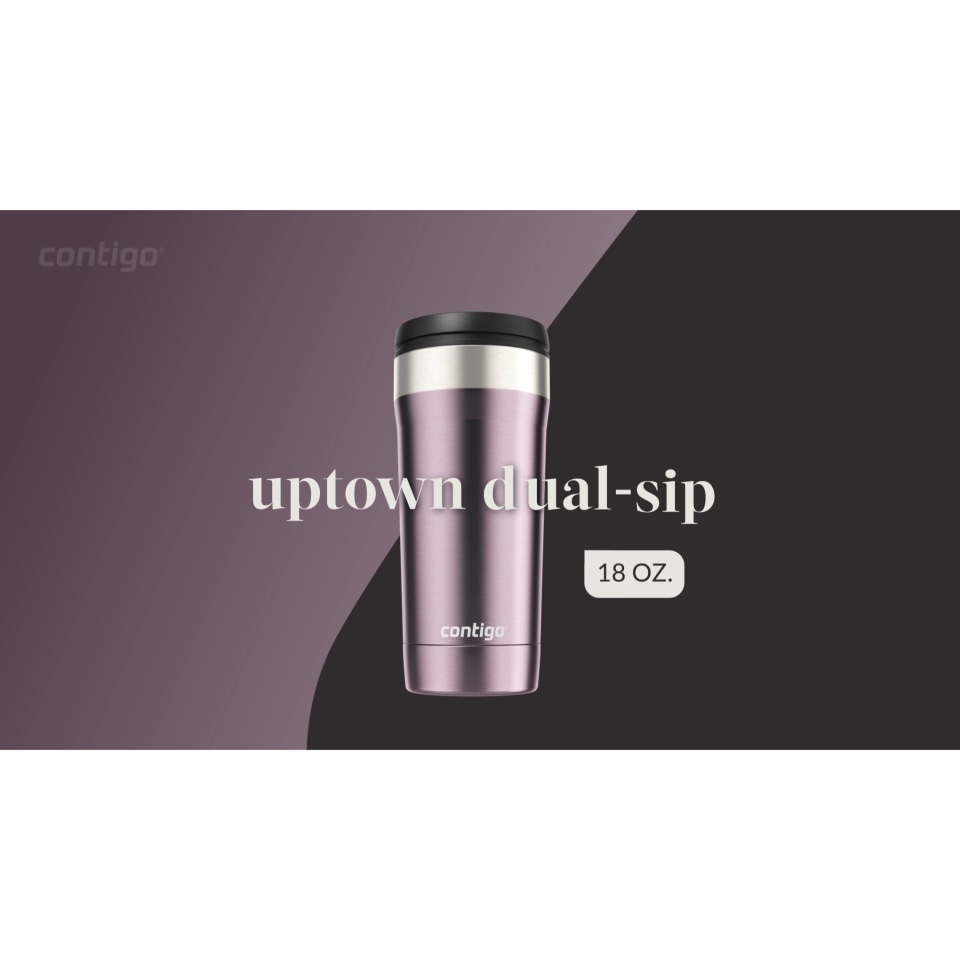 Uptown™ Dual-Sip 24 Oz. Stainless Steel Tumbler, Dark Ice