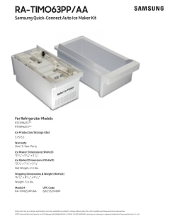 Samsung RA-TIM063PP Ice Maker Kit White for sale online 