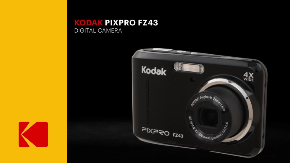 thumbnail video image 2 of Kodak PIXPRO FZ43 Digital Camera, 16MP 4X Zoom HD 720P, Red, 2 of 7