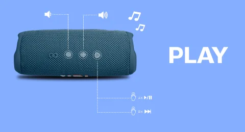 Caixa Bluetooth JBL Flip 6 , Estéreo, Classificação IPX7 Azul