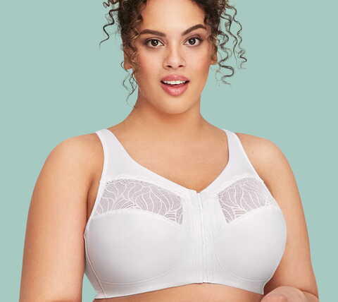 Glamorise Womens Magiclift Natural Shape Front-closure Wirefree Bra 1210  White 44h : Target