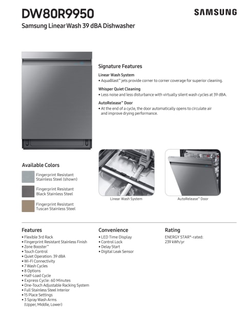 linear wash dishwasher