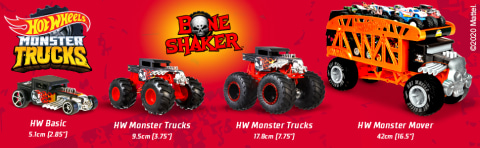  Hot Wheels Monster Trucks Bone Shaker die-cast 1:24