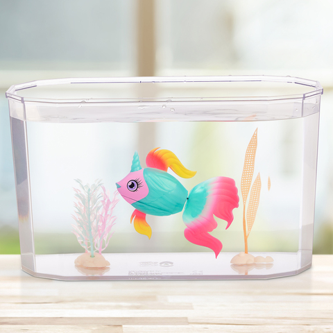  Little Live Pets - Lil' Dippers Fish Tank: Splasherina  Juguete  interactivo Fish & Tank, mágicamente cobra vida en el agua, alimenta y nada  como un pez real : Productos para Animales