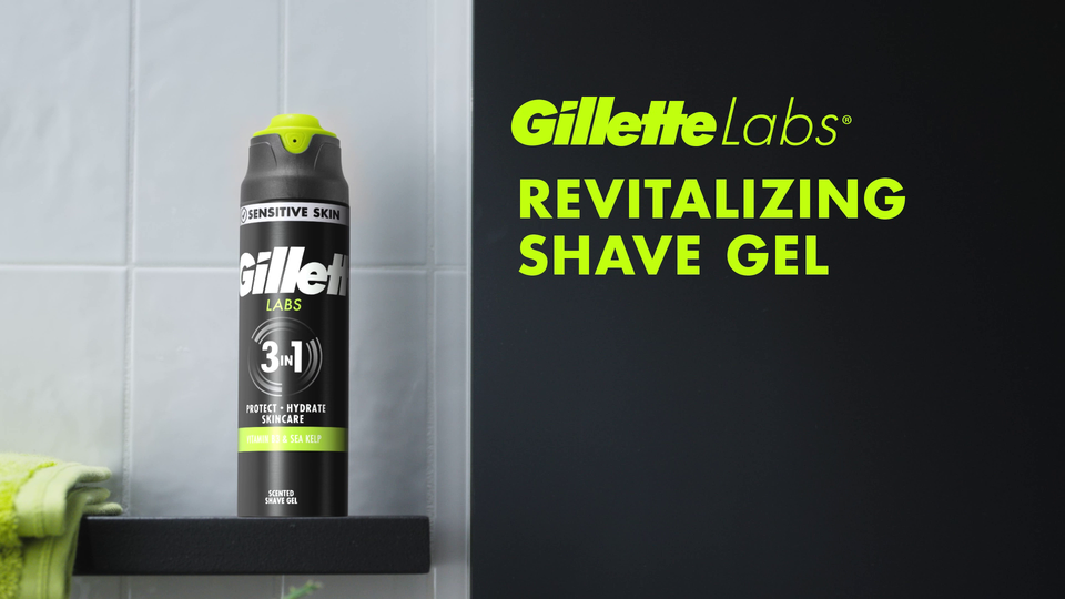 thumbnail video image 2 of Gillette Labs Rapid Foaming Shave Gel for Men, 7 oz, Cedar Wood Scent, 2 of 11