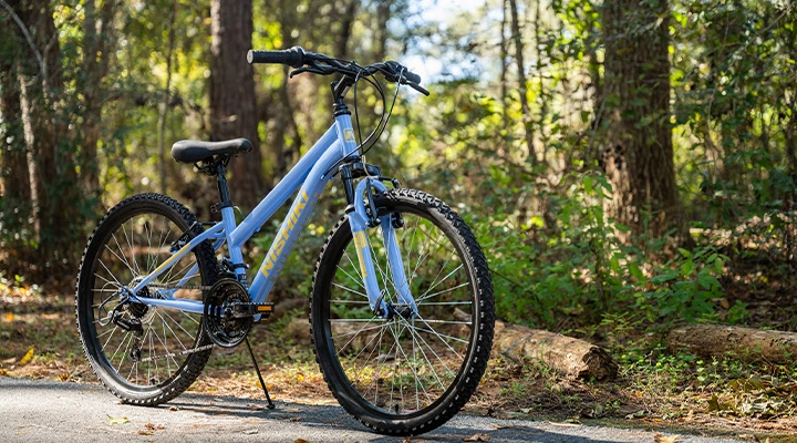 Nishiki kids, blue and outlets orange hiking bike