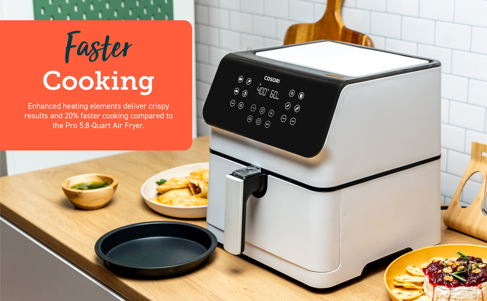  COSORI Air Fryer Oven Pro II 5.8QT Large Airfryer, 12 in 1  Savable Custom Functions, Cookbook and Online Recipes, Nonstick and  Dishwasher-Safe Detachable Square Basket : Home & Kitchen