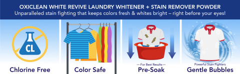 White Revive™ Laundry Whitener + Stain Remover Powder