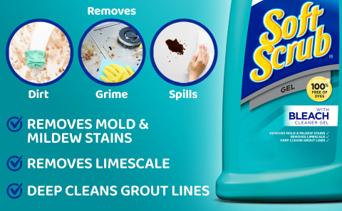 Soft Scrub Gel Cleanser With Bleach, 28.6 OZ (Pack of 6)