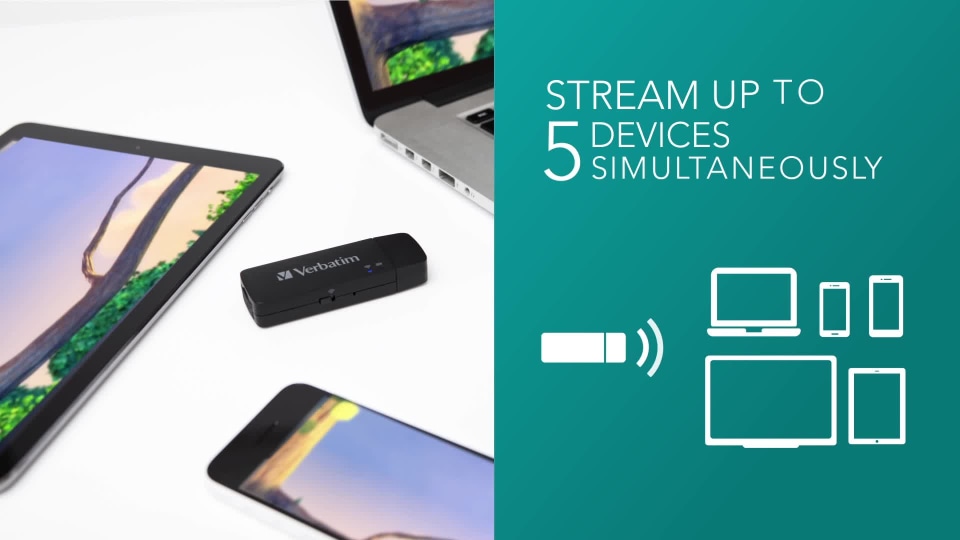 thumbnail video image 2 of Verbatim MediaShare Mini - Network media streaming adapter - 802.11b/g/n, 2 of 7