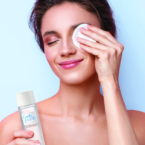 Cleans, conditions, &amp; refreshes false eyelashes