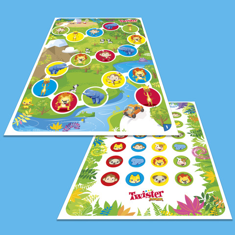 Twister Junior Game, Animal Adventure 2-Sided Mat, Game for 2-4 Players,  Ages 3 and Up 
