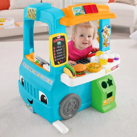 Fisher Price Kitchen Toy for Kids Baby Playset Laugh Learn Servin Up Fun Food Truck Activity Center Walmart