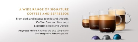 Nespresso ® by De'Longhi ® Black VertuoPlus Deluxe Coffee and Espresso  Machine