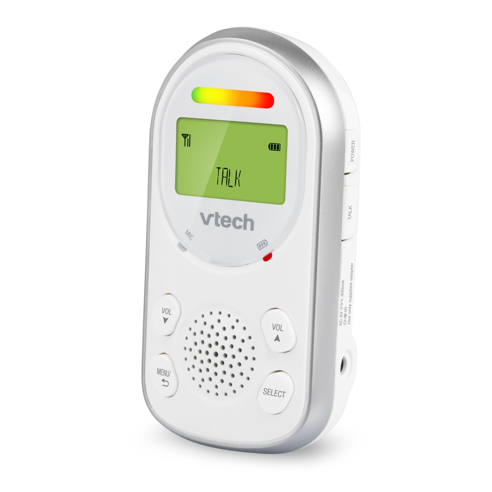 Vtech Tm12 Audio Baby Monitor With Up To 1 000 Ft Of Range Vibrating Sound Alert Talk Backintercom Night Light Projector White Meijer