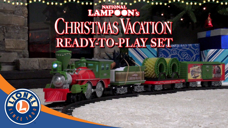 thumbnail video image 2 of Lionel Warner Bros. National Lampoon's Christmas Vacation Ready to Play Model Train Set, 2 of 18