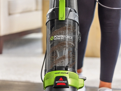 BISSELL PowerForce Helix Turbo Rewind Retractable Cord Pet Upright Vacuum Cleaner Walmart