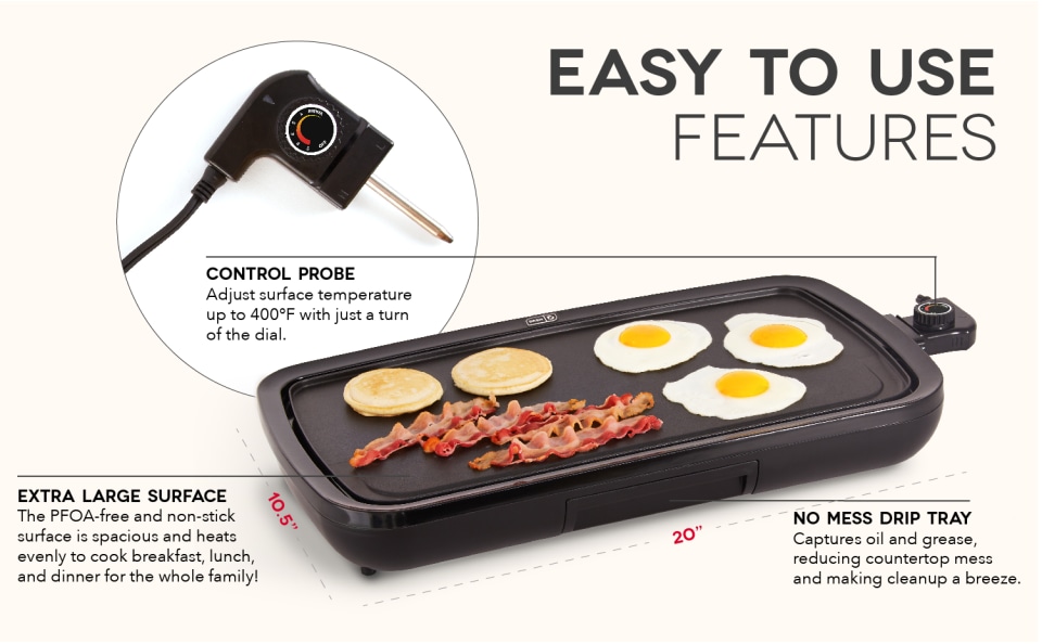 Dash Everyday Nonstick Electric Griddle (Assorted Colors) - Sam's Club