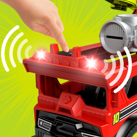 Rescue heroes transforming fire truck with lights & sounds on sale